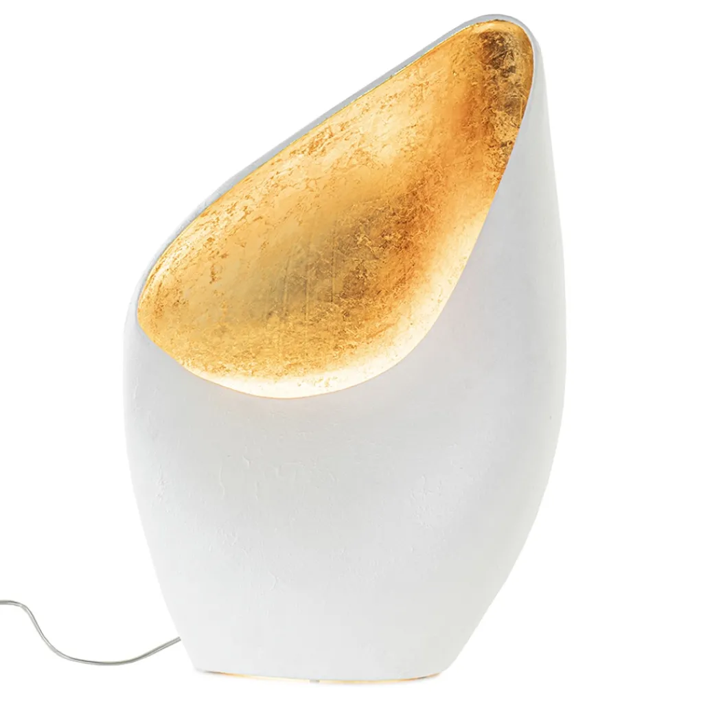 Straluma Tafellamp mat wit met goldleaf groot> Tafellampen|Decoratieve Verlichting