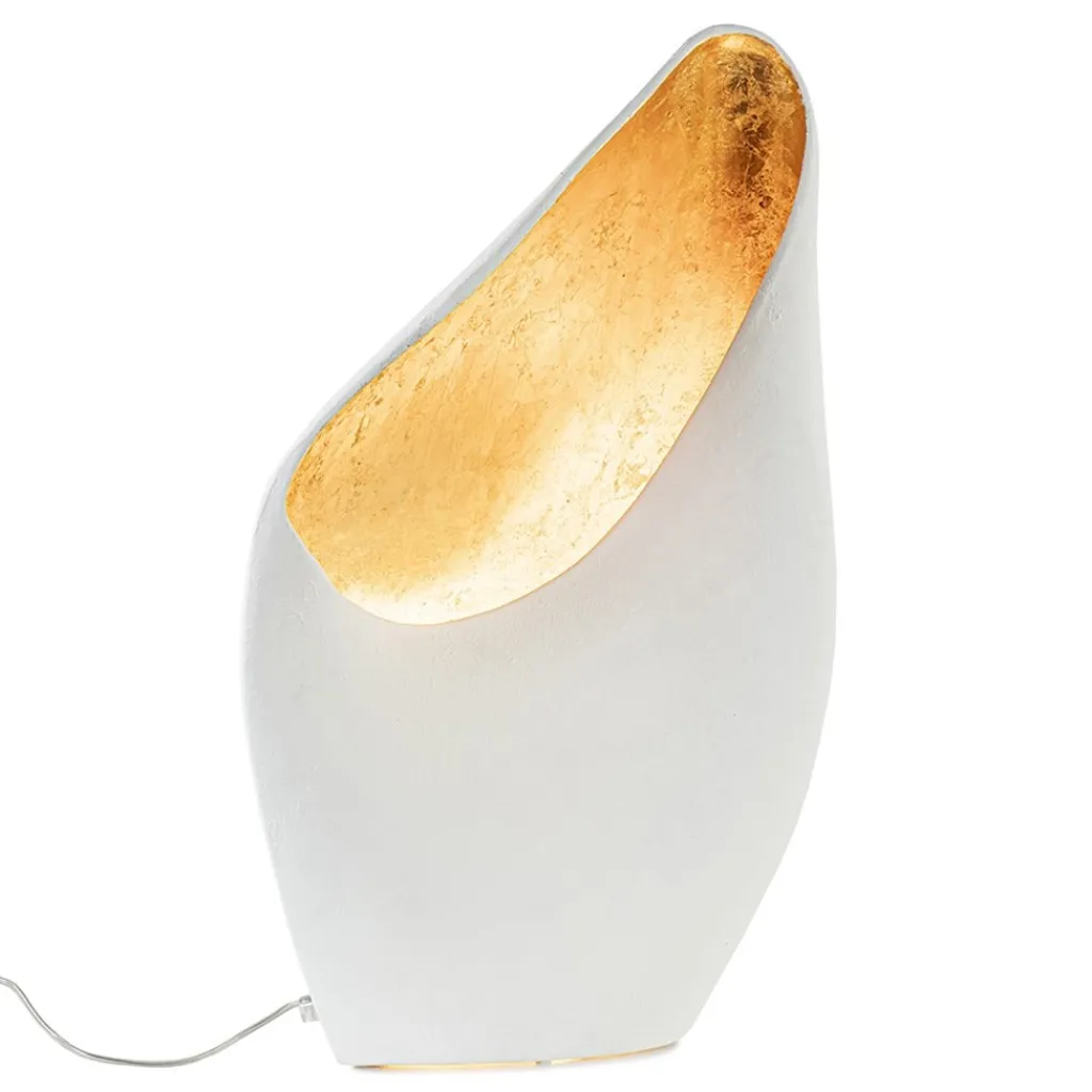 Straluma Tafellamp mat wit met goldleaf groot> Tafellampen|Decoratieve Verlichting