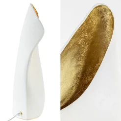 Straluma Tafellamp mat wit met goldleaf groot><noscript><img width=