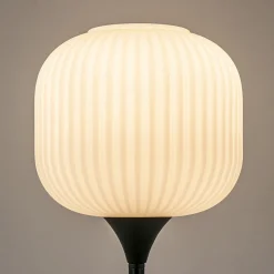 Straluma Tafellamp mat zwart met wit glas hoog><noscript><img width=