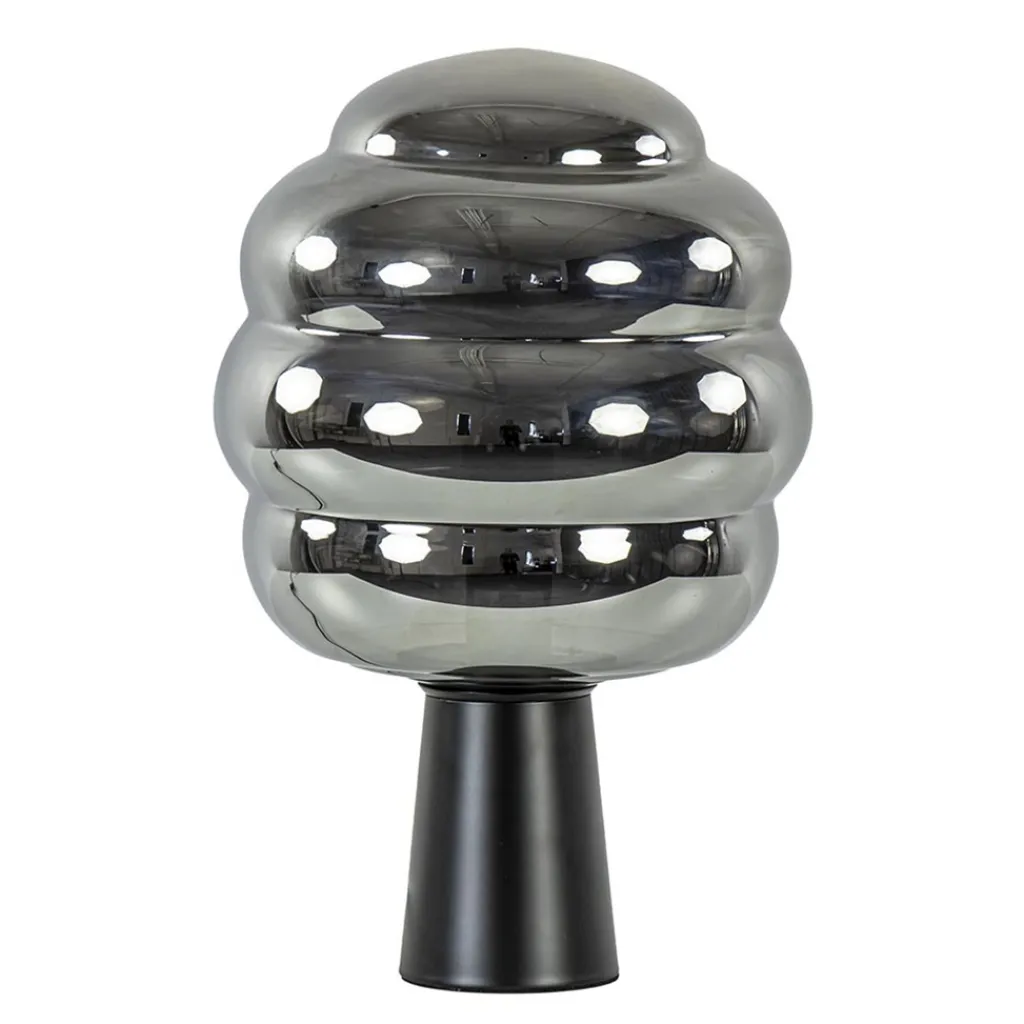 Straluma Tafellamp Misty zwart + titanium glas> Tafellampen|Light and Living
