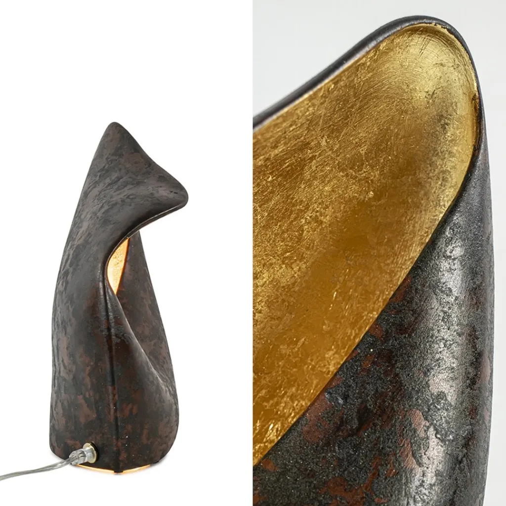 Straluma Tafellamp Nature 33 corten/goldleaf> Tafellampen|Decoratieve Verlichting