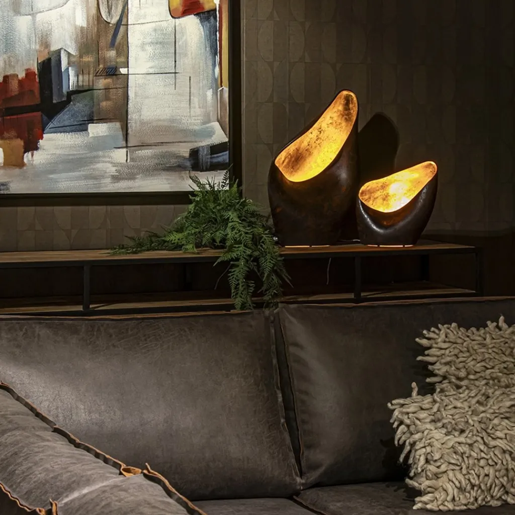 Straluma Tafellamp Nature 33 corten/goldleaf> Tafellampen|Decoratieve Verlichting