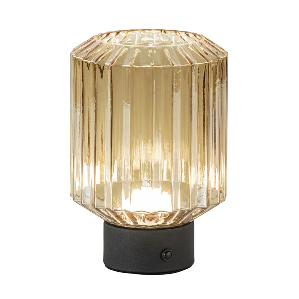 Straluma Tafellamp op batterij amber/zwart dimbaar> Tafellampen|Tienerkamerlampen