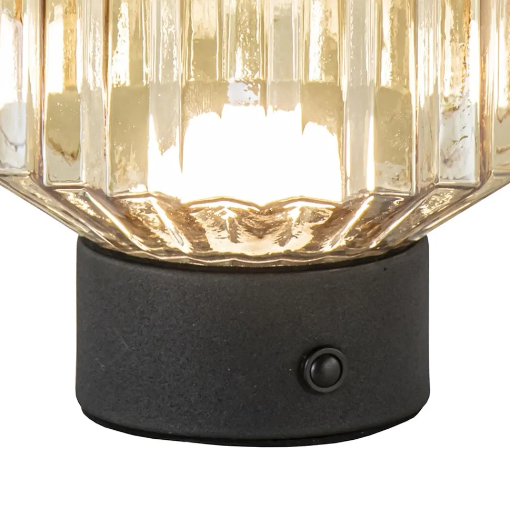 Straluma Tafellamp op batterij amber/zwart dimbaar> Tafellampen|Tienerkamerlampen