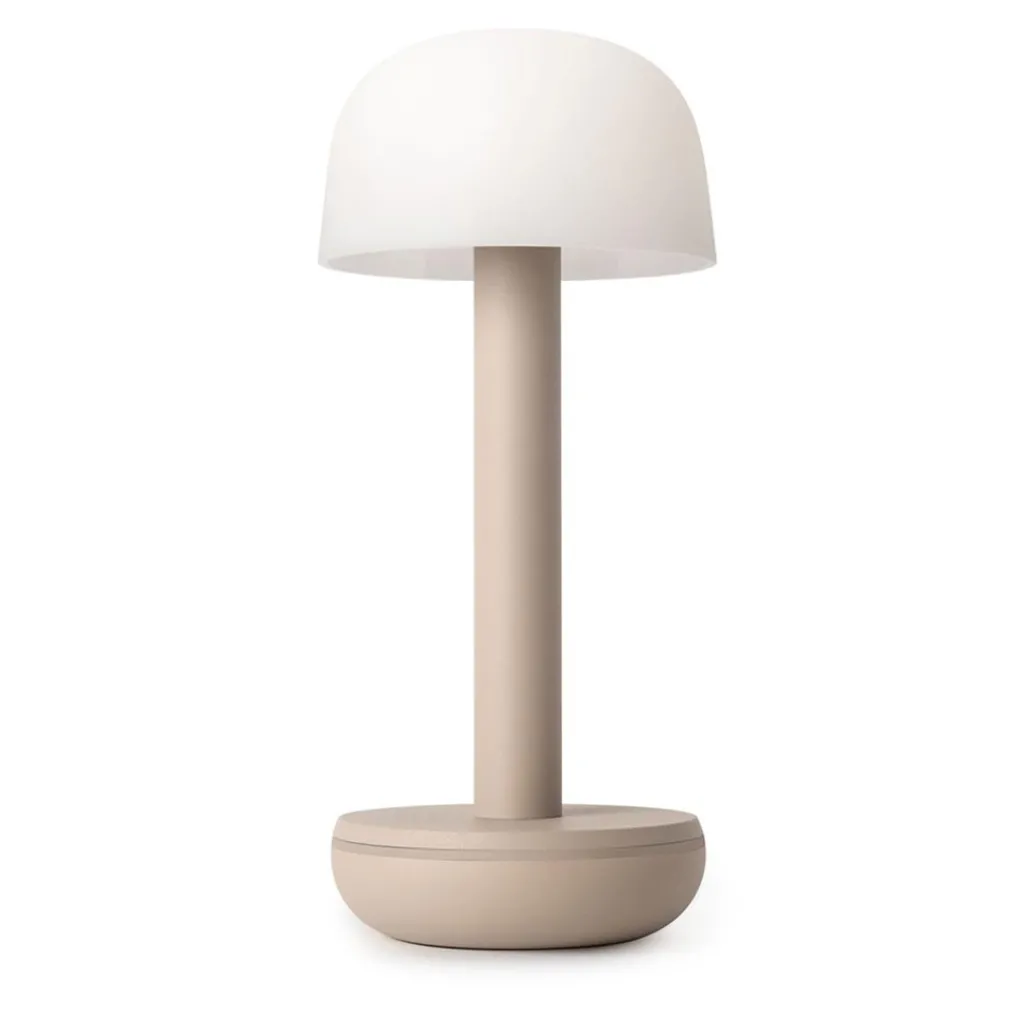 Straluma Tafellamp op batterij beige met frosted kap> Tafellampen|Eetkamerverlichting