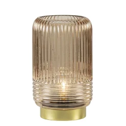 Straluma Tafellamp op batterij Lipa amber glas> Light and Living|Woonkamerlampen