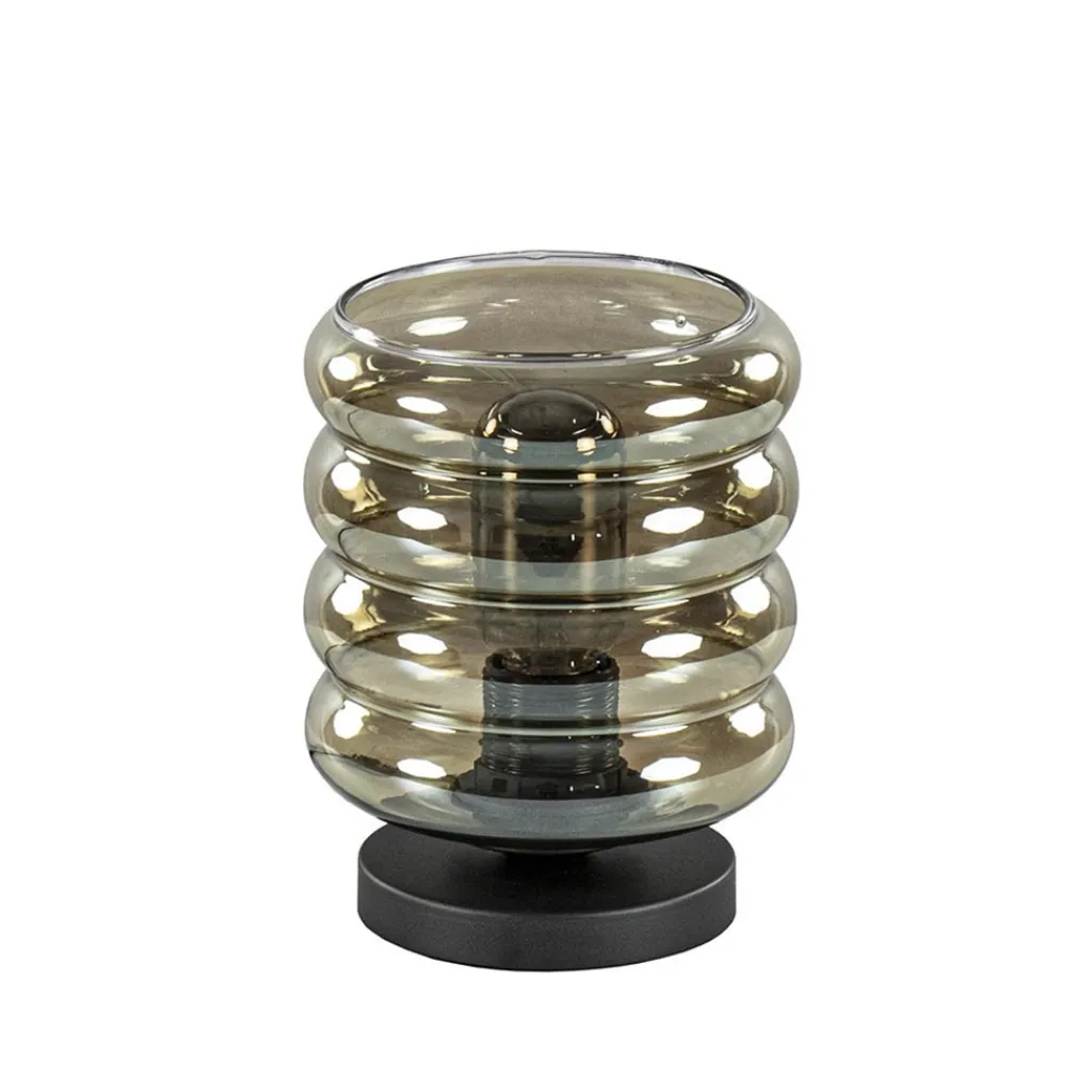 Straluma Tafellamp Quinto cilinder rib smoke/zw> Tafellampen|Industriële Verlichting