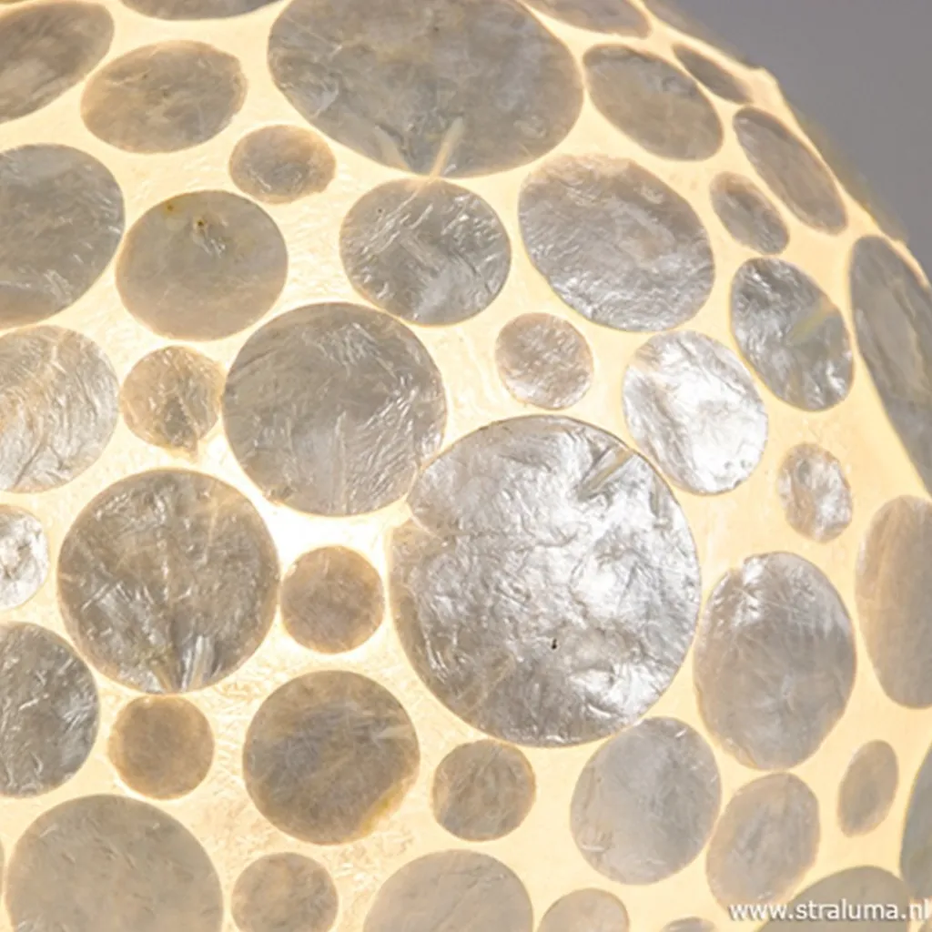 Straluma Tafellamp schelpen bol wit> Schelpenlampen|Woonkamerlampen