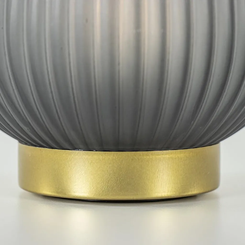 Straluma Tafellamp Tajera op batterij mat grijs/goud> Tafellampen|Light and Living