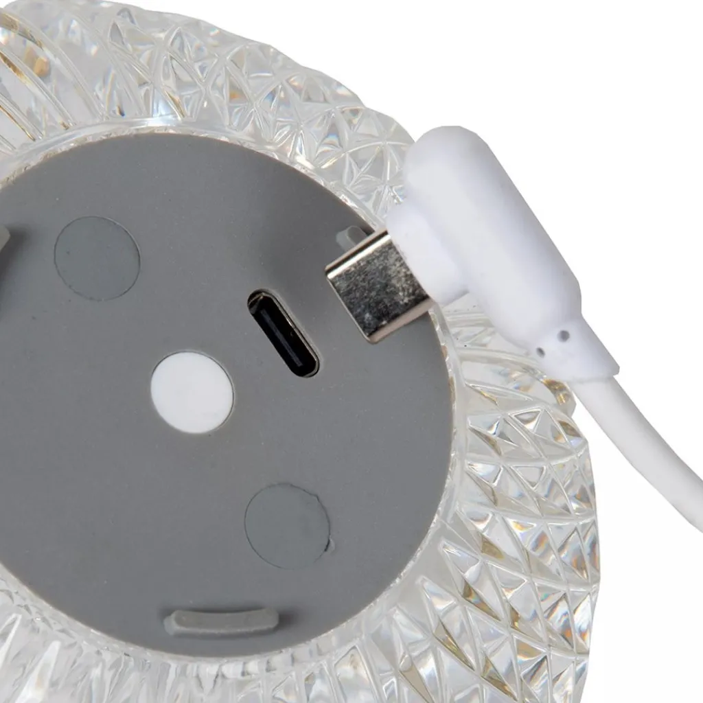 Straluma Tafellamp transparant/goud oplaadbaar en dimbaar> Tafellampen|Tienerkamerlampen