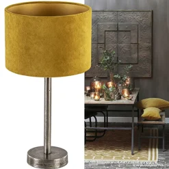 Straluma Tafellamp Undai ruw nikkel excl. kap><noscript><img width=