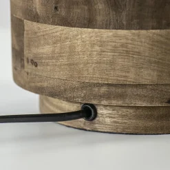 Straluma Tafellamp voet Racco donkerbruin hout excl.kap L&L> Light and Living|Schemerlampen