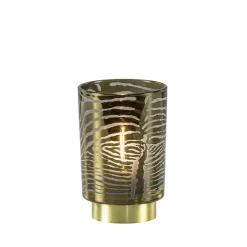 Straluma Tafellamp Zebra grijs goud op batterijen Light & Living> Tafellampen|Light and Living