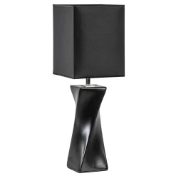 Straluma Tafellamp zwart keramiek inclusief kap zwart/goud> Tafellampen|Schemerlampen