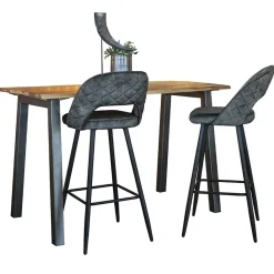 Straluma Trendy barkruk velours met zwart metalen poot><noscript><img width=