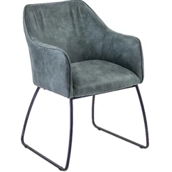 Straluma Trendy kuipstoel met zwart metalen poot> Eetkamerstoelen