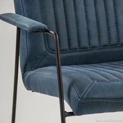 Straluma Trendy moderne eetkamerstoel metaal/stof><noscript><img width=