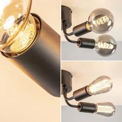 Straluma Trendy plafondlamp mat zwart exclusief lichtbron><noscript><img width=