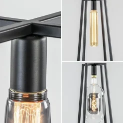 Straluma Trendy vloerlamp zwart frame excl lichtbron><noscript><img width=