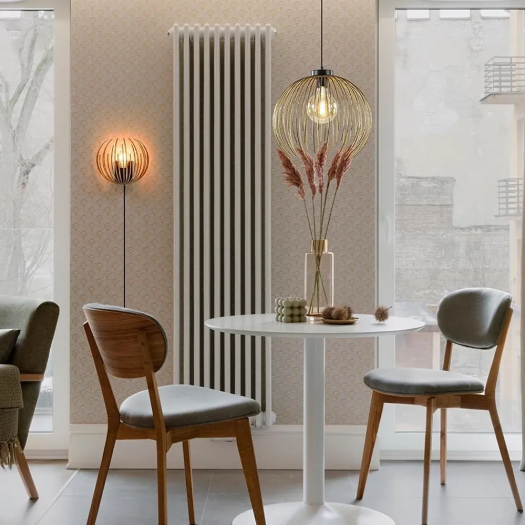 Straluma Trendy wandlamp goud met zwart inclusief snoer> Slaapkamerlampen|Halverlichting