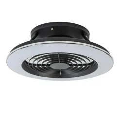 Straluma Ventilator Alisio Mini zwart met remote> Plafondlampen|Plafondventilatoren met lamp