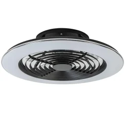 Straluma Ventilator Alisio XL zwart afst.bed./app> Plafondlampen|Plafondventilatoren met lamp