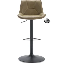 Straluma Verstelbare barkruk metalen poot met microleder zitting> Barkrukken