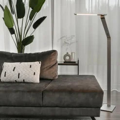 Straluma Verstelbare LED vloerlamp geborsteld staal dimbaar><noscript><img width=