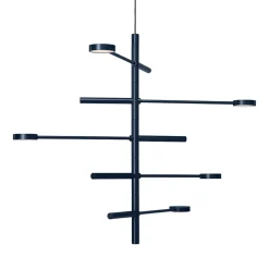 Straluma Verstelbare 5-lichts design hanglamp azuriet blauw> Eettafellampen|Hanglampen