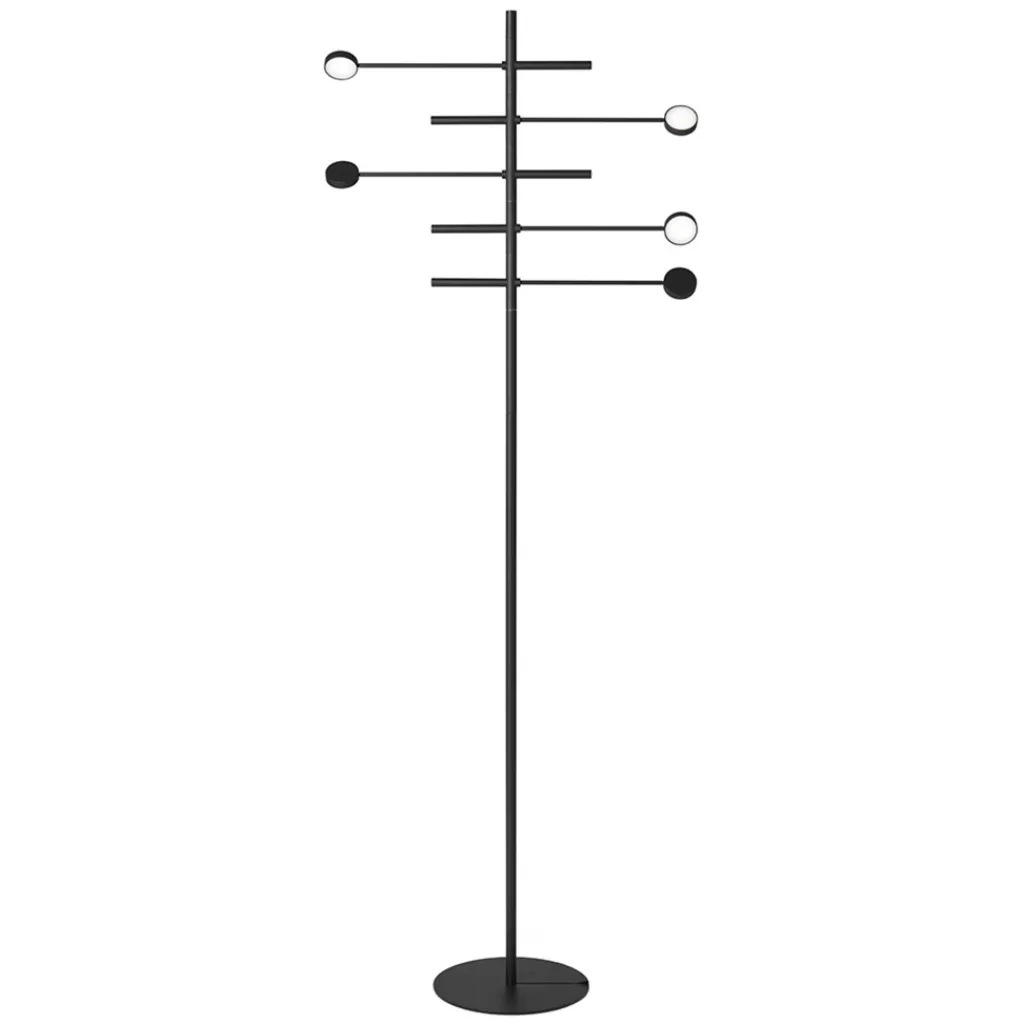Straluma Verstelbare 5-lichts LED vloerlamp zwart dimbaar> Vloerlampen|LED Vloerlampen