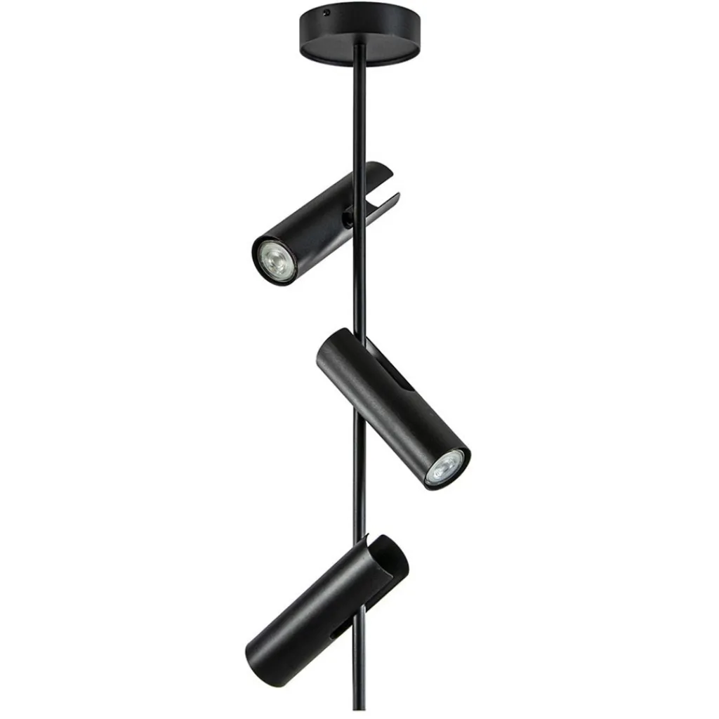 Straluma Verstelbare 3-lichts plafondspot zwart metaal> Opbouwspots|Keukenverlichting