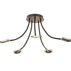 Straluma Verstelbare 5-lichts plafondlamp LED met smoke glas> Plafondlampen|LED Plafondlampen