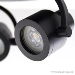 Straluma Verstelbare opbouwspot zwart 3-lichts><noscript><img width=
