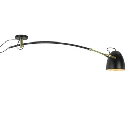Straluma Verstelbare plafondlamp mat zwart met goud> Booglampen|Eetkamerverlichting