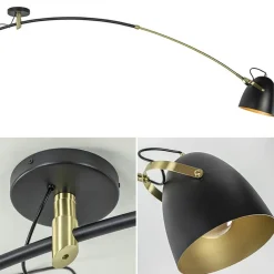 Straluma Verstelbare plafondlamp mat zwart met goud><noscript><img width=