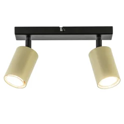 Straluma Verstelbare plafondspot GU10 zwart met goud> Plafondlampen|Opbouwspots