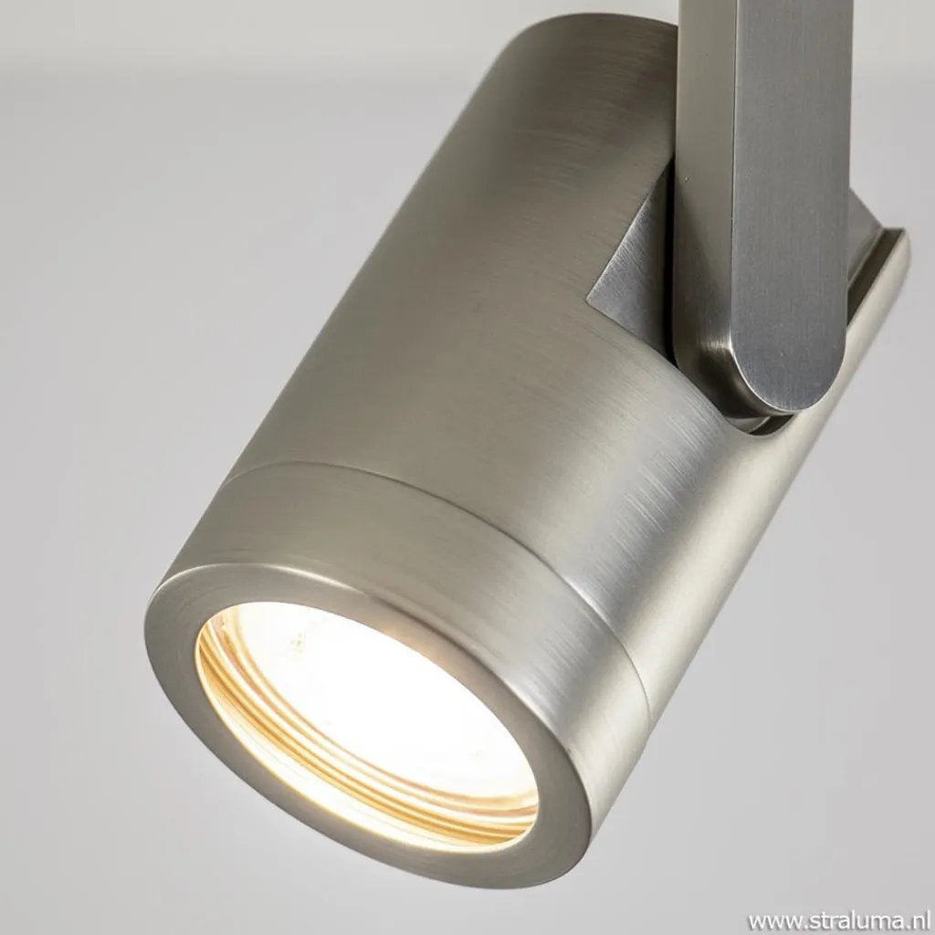 Straluma Verstelbare plafondspot metaal mat nikkel> Opbouwspots|Woonkamerlampen