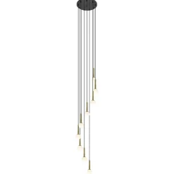 Straluma Videlamp Globe 9L rond zwart/goud/wit> Hanglampen|Videverlichting