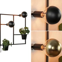 Straluma Vierkant wandrek met plantenpotten en E27 fittingen><noscript><img width=