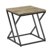 Straluma Vierkante bijzettafel zwart met mango hout> Bijzettafels