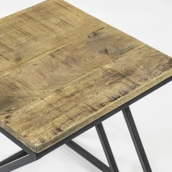 Straluma Vierkante bijzettafel zwart met mango hout><noscript><img width=