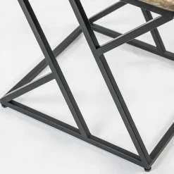 Straluma Vierkante bijzettafel zwart met mango hout><noscript><img width=