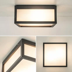 Straluma Vierkante buitenlamp dark grey plafond/wand><noscript><img width=