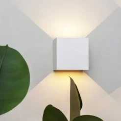 Straluma Vierkante buitenlamp wand wit IP54><noscript><img width=