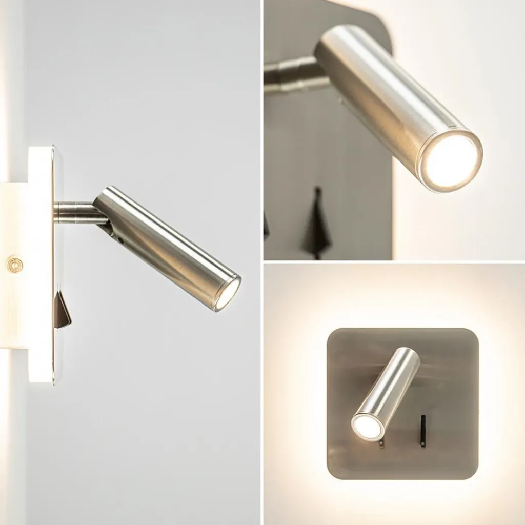 Straluma Vierkante LED wandlamp met verstelbare spot> Wandlampen|Bedlampjes