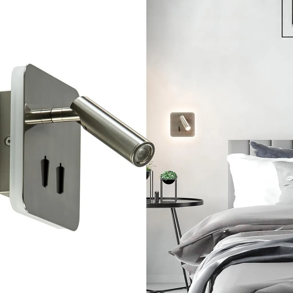 Straluma Vierkante LED wandlamp met verstelbare spot> Wandlampen|Bedlampjes