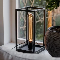 Straluma Vierkante tafellamp frame zwart modern><noscript><img width=