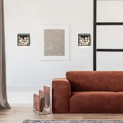 Straluma Vierkante wandlamp zwart metaal><noscript><img width=