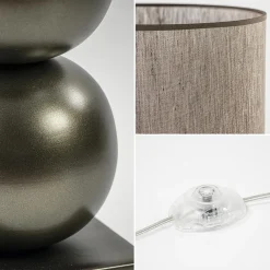 Straluma Vloerlamp bruin met cilinder kap bruin><noscript><img width=